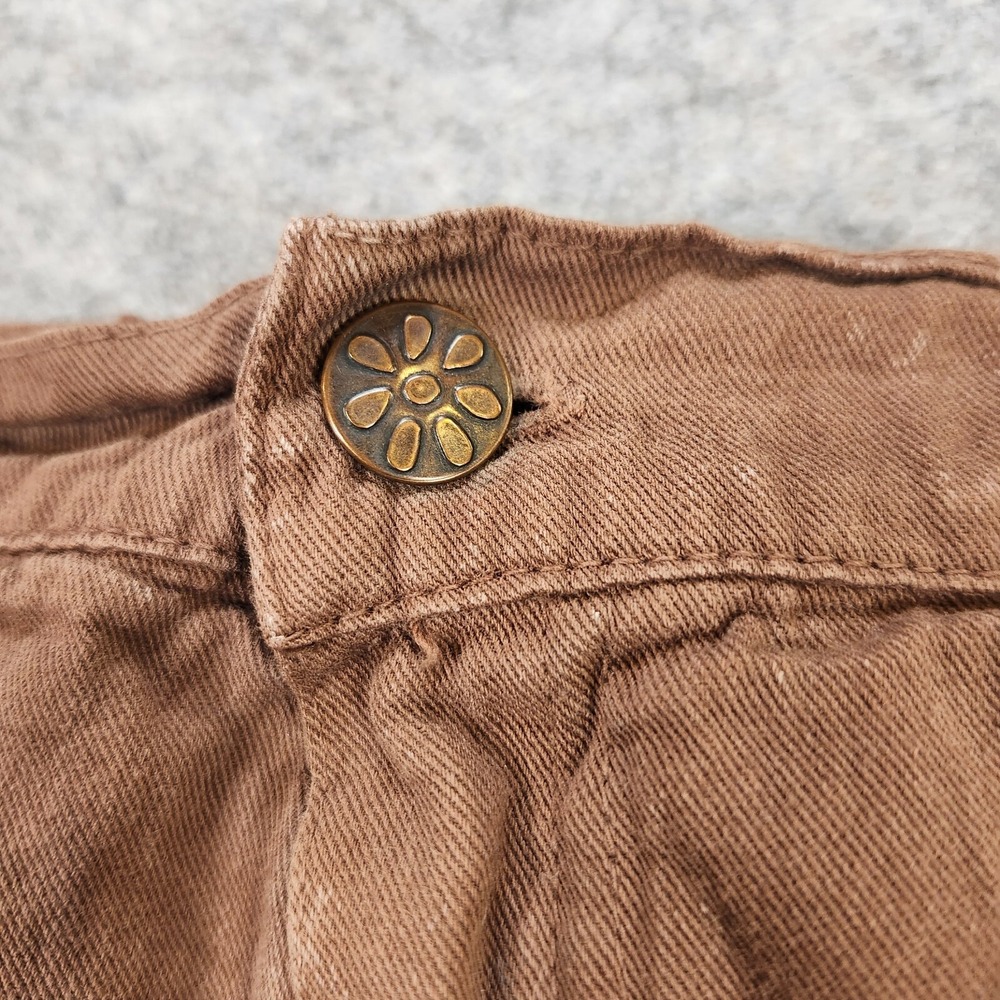 Fashion Bug Cropped Pants Capri Womens 18W Brown Baggy Wide Leg Gorpcore Hip Hop - Picture 7 of 12